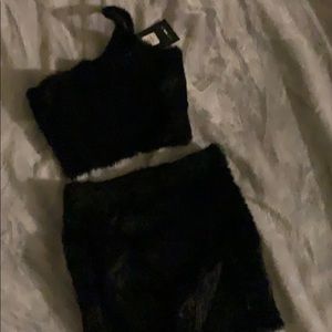 Fashion Nova Two Piece Fuzzy Set
